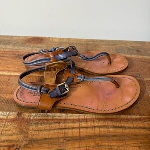 Coach Blue/Purple Clarkson Sandals, Women’s 6